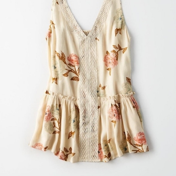 American Eagle Floral Sleeveless Boho Tunic sz.SP - Picture 2 of 11